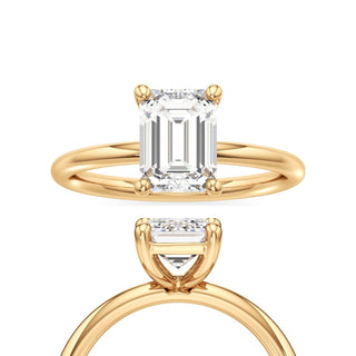 Classic Plain Basket Marquise Engagement Ring