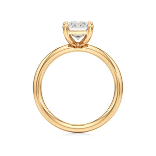 Classic Plain Basket Pear Engagement Ring