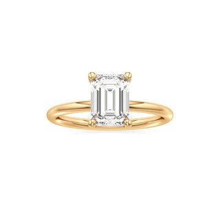 Classic Plain Basket Pear Engagement Ring