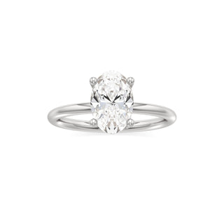 Classic Plain Basket Pear Engagement Ring