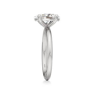 Classic Plain Basket Pear Engagement Ring