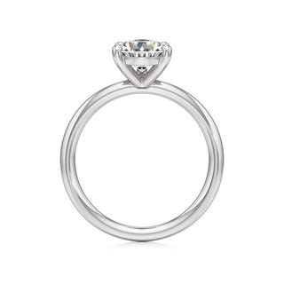 Classic Plain Basket Pear Engagement Ring
