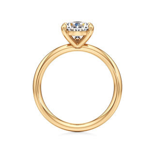 Classic Plain Basket Pear Engagement Ring