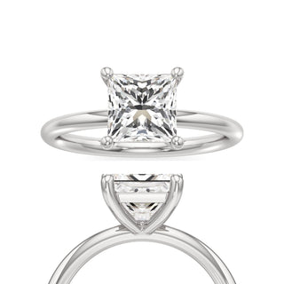 Classic Plain Basket Princess Engagement Ring