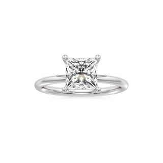 Classic Plain Basket Pear Engagement Ring