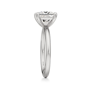 Classic Plain Basket Pear Engagement Ring