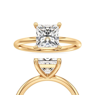 Classic Plain Basket Marquise Engagement Ring