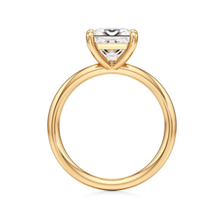 Classic Plain Basket Pear Engagement Ring
