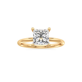 Classic Plain Basket Pear Engagement Ring