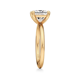 Classic Plain Basket Pear Engagement Ring