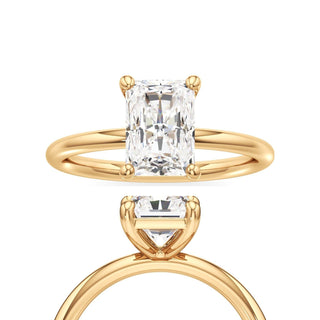 Classic Plain Basket Marquise Engagement Ring