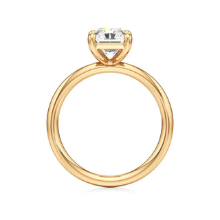 Classic Plain Basket Pear Engagement Ring