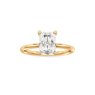 Classic Plain Basket Pear Engagement Ring