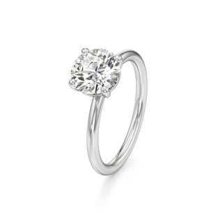 Classic Plain Basket Pear Engagement Ring