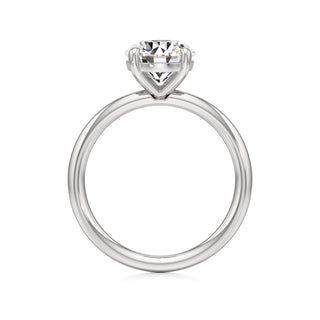 Classic Plain Basket Pear Engagement Ring