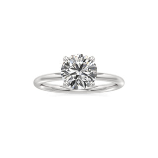 Classic Plain Basket Pear Engagement Ring