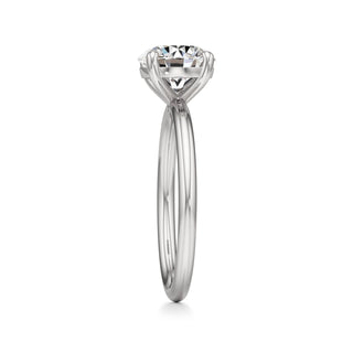 Classic Plain Basket Pear Engagement Ring