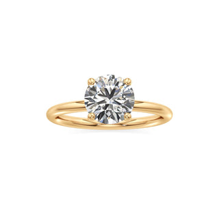 Classic Plain Basket Pear Engagement Ring