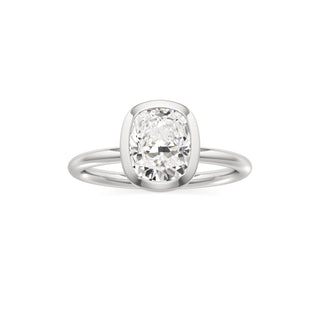 Classic Plain Bezel Radiant Engagement Ring