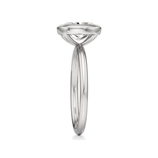 Classic Plain Bezel Radiant Engagement Ring