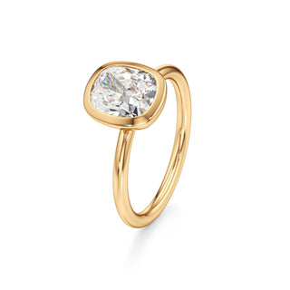 Classic Plain Bezel Radiant Engagement Ring
