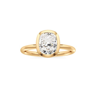 Classic Plain Bezel Radiant Engagement Ring
