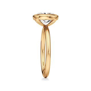 Classic Plain Bezel Radiant Engagement Ring