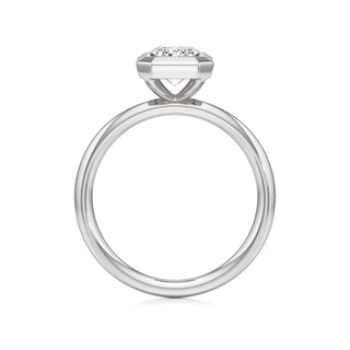 Classic Plain Bezel Radiant Engagement Ring