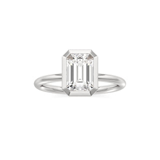 Classic Plain Bezel Radiant Engagement Ring