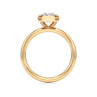 Classic Plain Bezel Radiant Engagement Ring