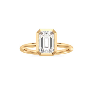 Classic Plain Bezel Radiant Engagement Ring