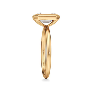 Classic Plain Bezel Radiant Engagement Ring
