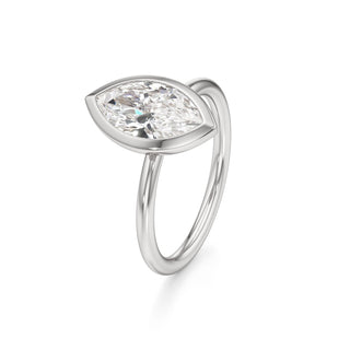 Classic Plain Bezel Radiant Engagement Ring