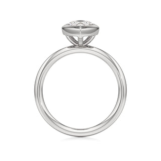 Classic Plain Bezel Radiant Engagement Ring