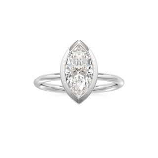 Classic Plain Bezel Radiant Engagement Ring