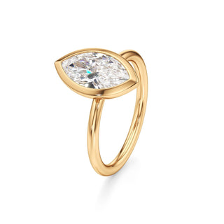 Classic Plain Bezel Radiant Engagement Ring