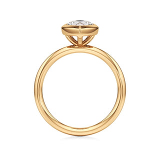 Classic Plain Bezel Radiant Engagement Ring