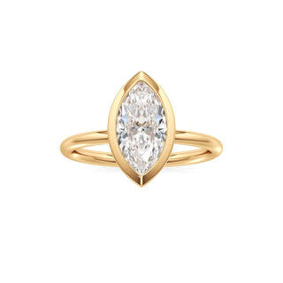 Classic Plain Bezel Radiant Engagement Ring