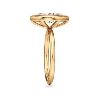 Classic Plain Bezel Radiant Engagement Ring