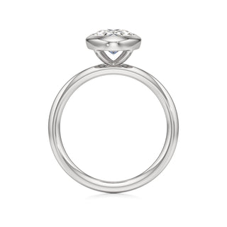 Classic Plain Bezel Radiant Engagement Ring