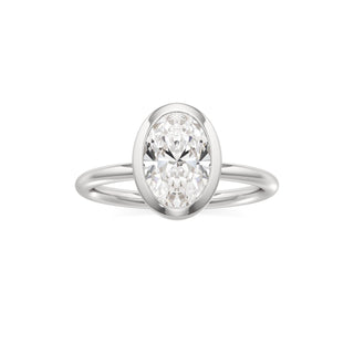 Classic Plain Bezel Radiant Engagement Ring