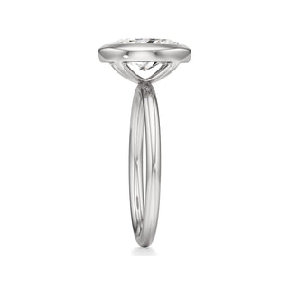 Classic Plain Bezel Radiant Engagement Ring