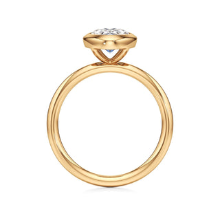 Classic Plain Bezel Radiant Engagement Ring