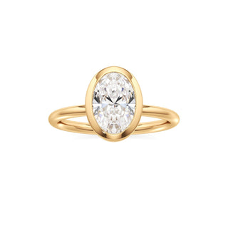 Classic Plain Bezel Radiant Engagement Ring