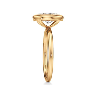 Classic Plain Bezel Radiant Engagement Ring