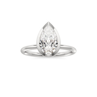Classic Plain Bezel Radiant Engagement Ring