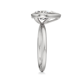 Classic Plain Bezel Radiant Engagement Ring