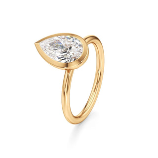 Classic Plain Bezel Radiant Engagement Ring