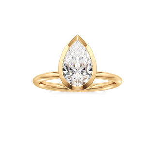 Classic Plain Bezel Radiant Engagement Ring