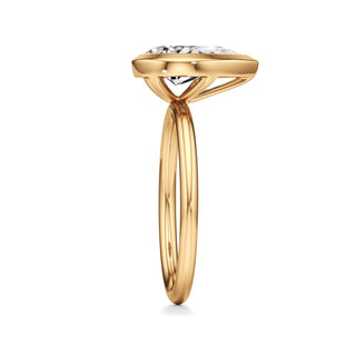 Classic Plain Bezel Radiant Engagement Ring